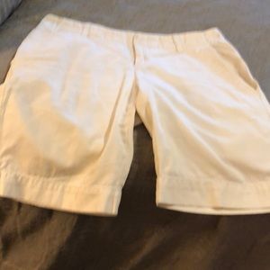 Ladies white long shorts